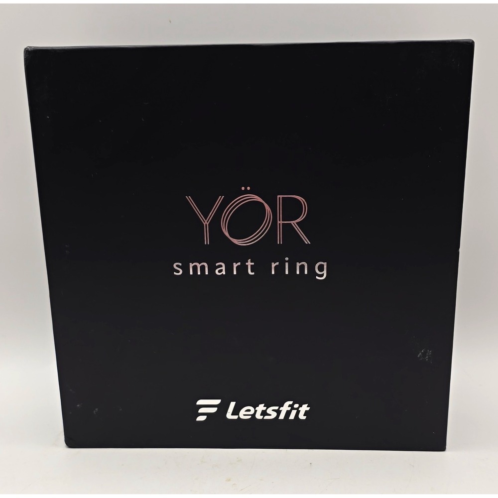 Letsfit YOR Smart Ring Size 8 Gun Metal Activity Tracker iOS/Android